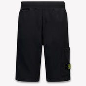 Stone Island Kinder Jongens Shorts In Zwart