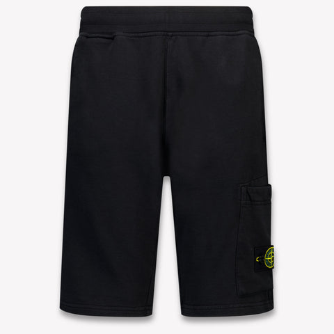Stone Island Kinder Jongens Shorts In Zwart