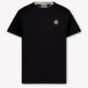 Moncler Kinder Jongens T-Shirt In Zwart