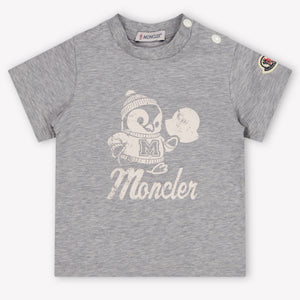 Moncler Baby Jongens T-Shirt In Licht Grijs