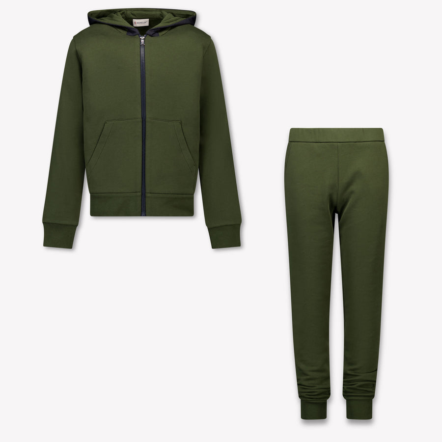 Moncler Boys Tracksuit in Army