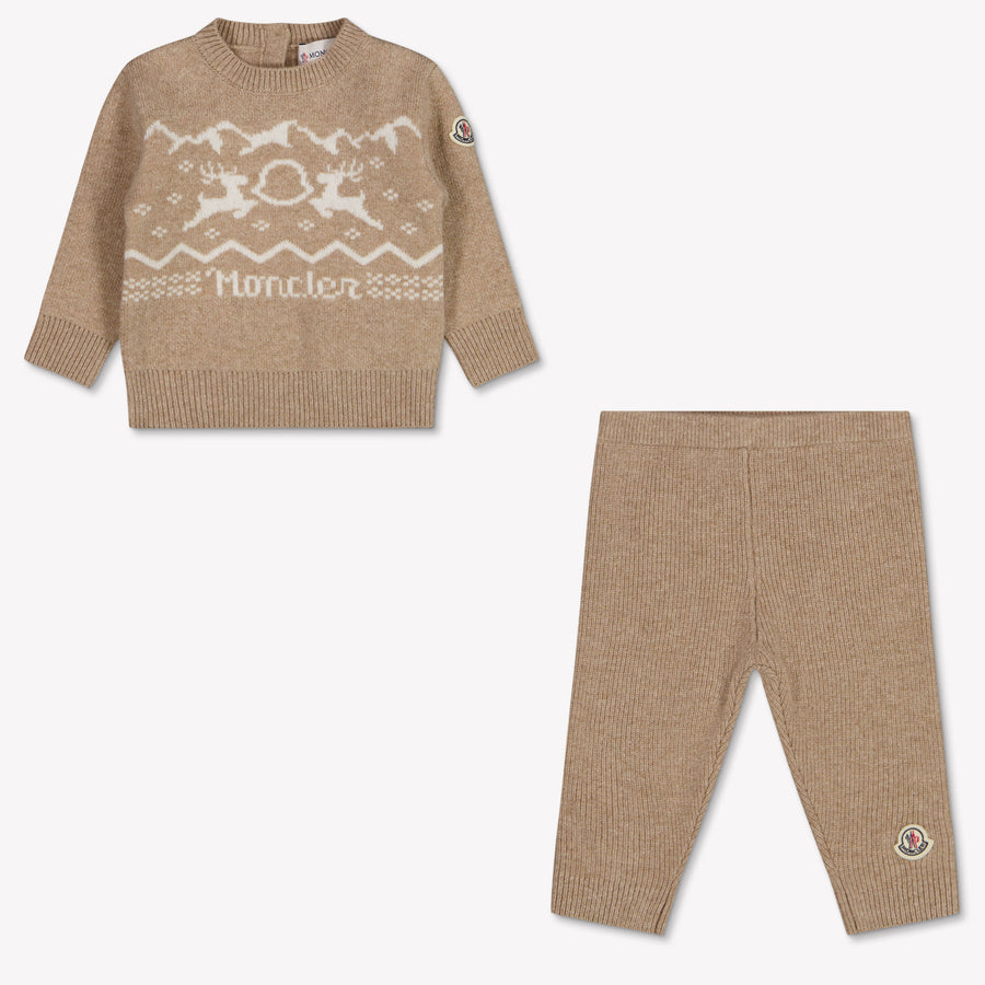 Moncler Baby Unisex Setje In Beige