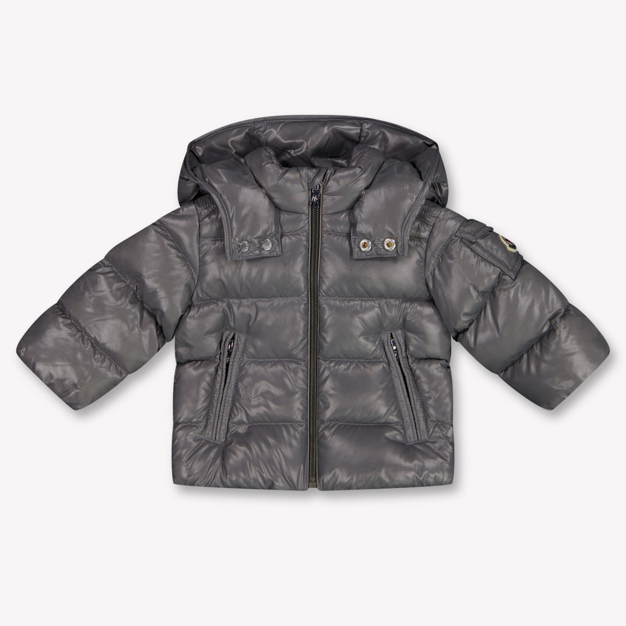 Moncler Maya Baby Jongens Winterjas In Grijs