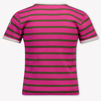 Moncler Kinder Meisjes T-Shirt In Fuchsia