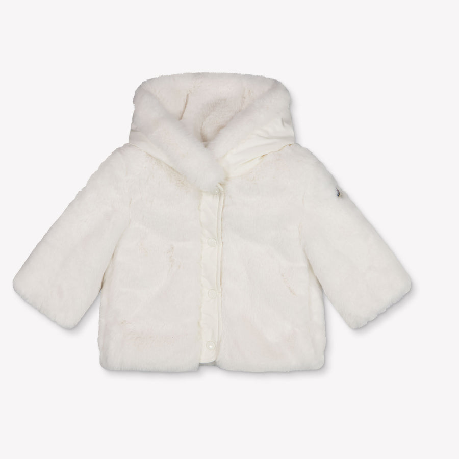 Moncler Viona Baby Meisjes Winterjas In Off White