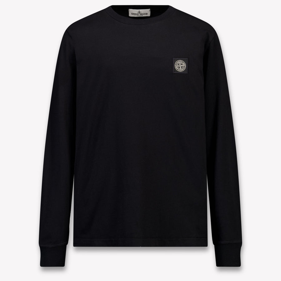 Stone Island Kinder Jongens T-Shirt In Zwart