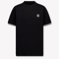 Stone Island Kinder Jongens T-Shirt In Zwart