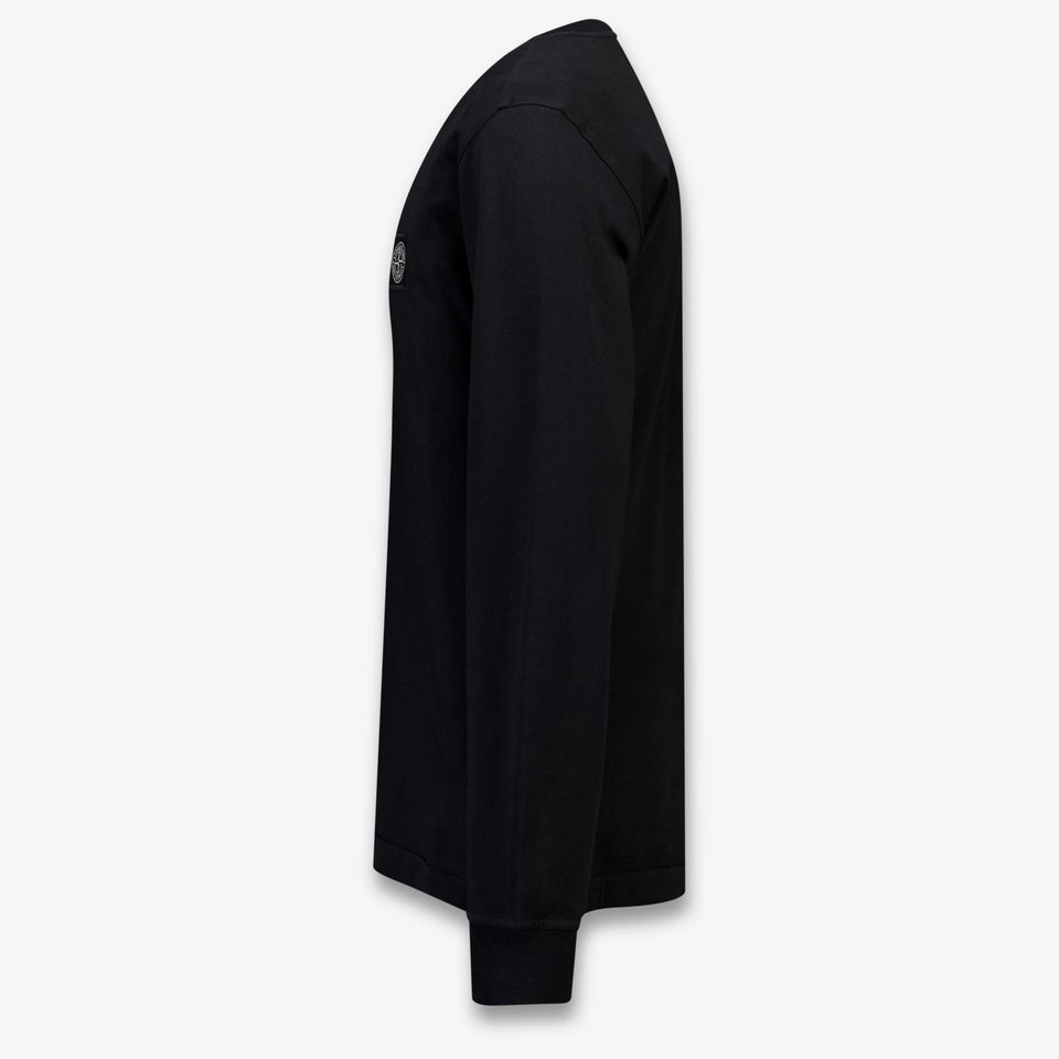 Stone Island Kinder Jongens T-Shirt In Zwart