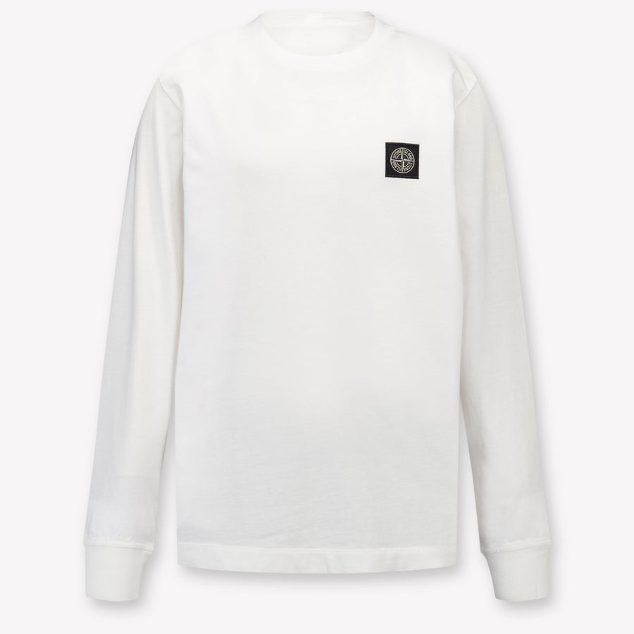 Stone Island Kinder Jongens T-Shirt In Wit