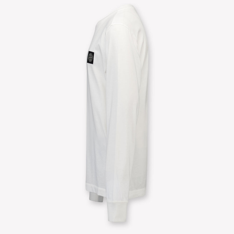Stone Island Kinder Jongens T-Shirt In Wit