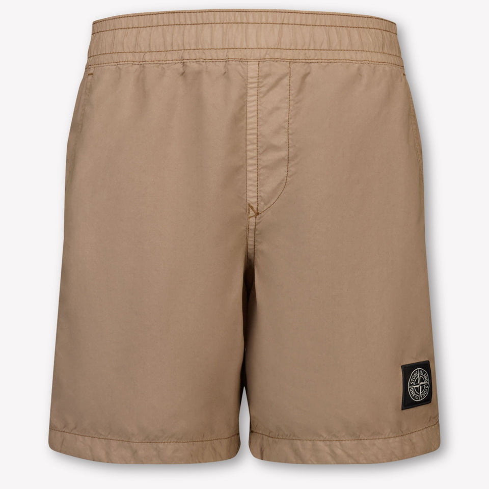 Stone Island Kinder Jongens Zwemkleding In Licht Bruin