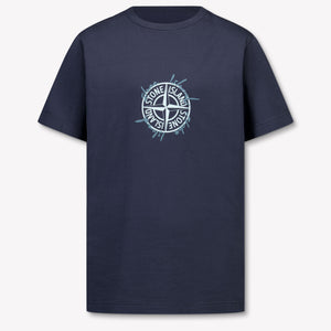 Stone Island Kinder Jongens T-Shirt In Navy