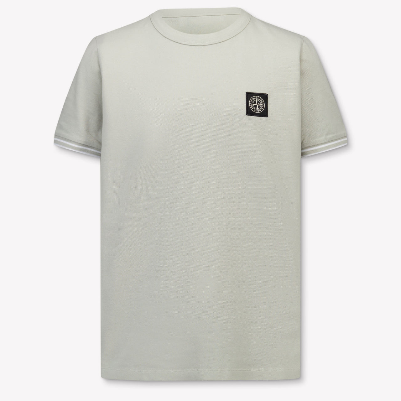 Stone Island Kinder Jongens T-Shirt In Licht Grijs