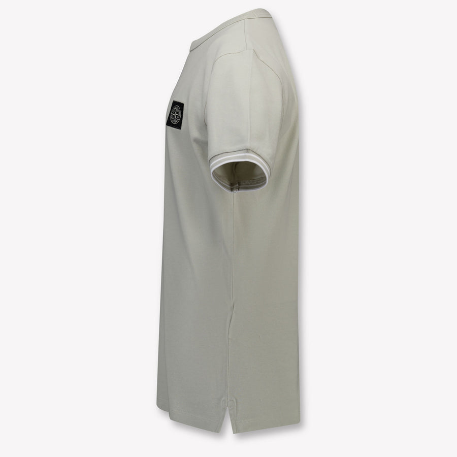 Stone Island Kinder Jongens T-Shirt In Licht Grijs