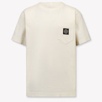 Stone Island Kinder Jongens T-Shirt In Off White