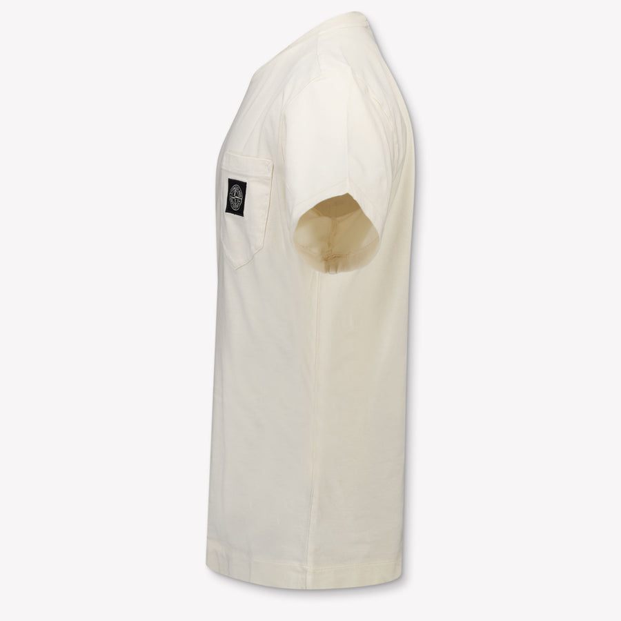 Stone Island Kinder Jongens T-Shirt In Off White