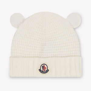 Moncler Baby Unisex Muts In Off White