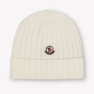Moncler Baby Unisex Muts In Off White