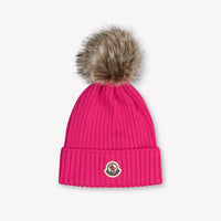 Moncler Kinder Meisjes Muts In Fuchsia