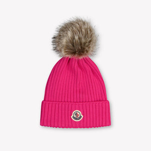 Moncler Kinder Meisjes Muts In Fuchsia