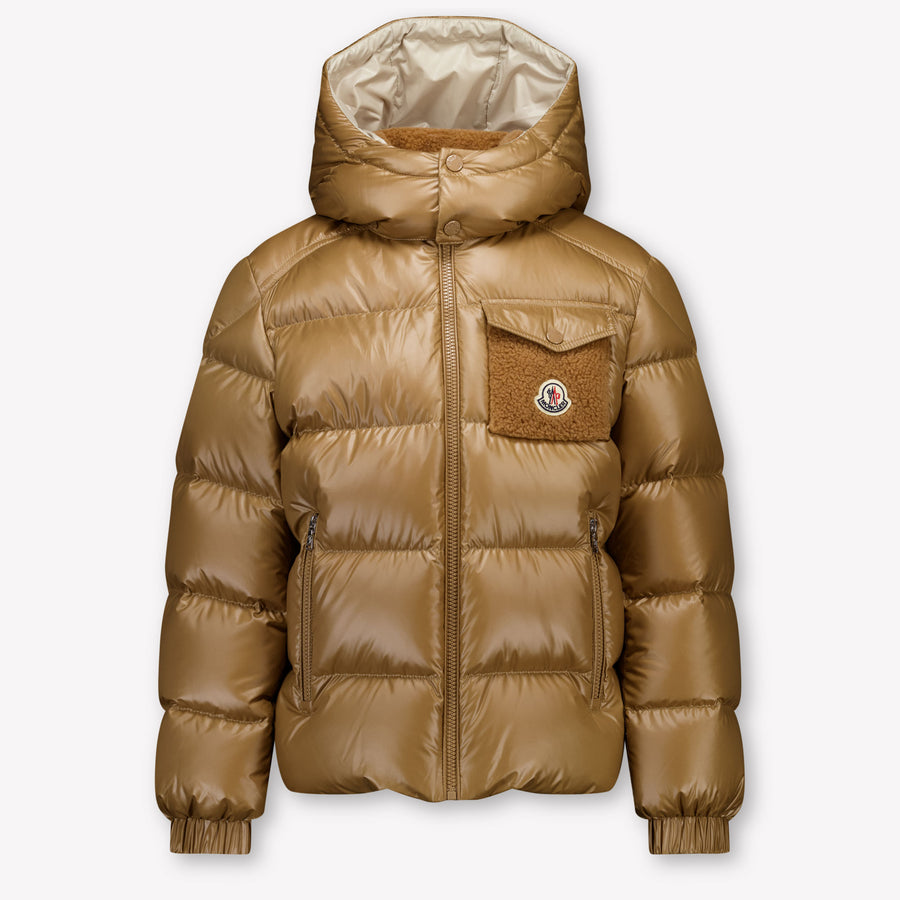 Moncler Yule Kinder Jongens Winterjas In Beige