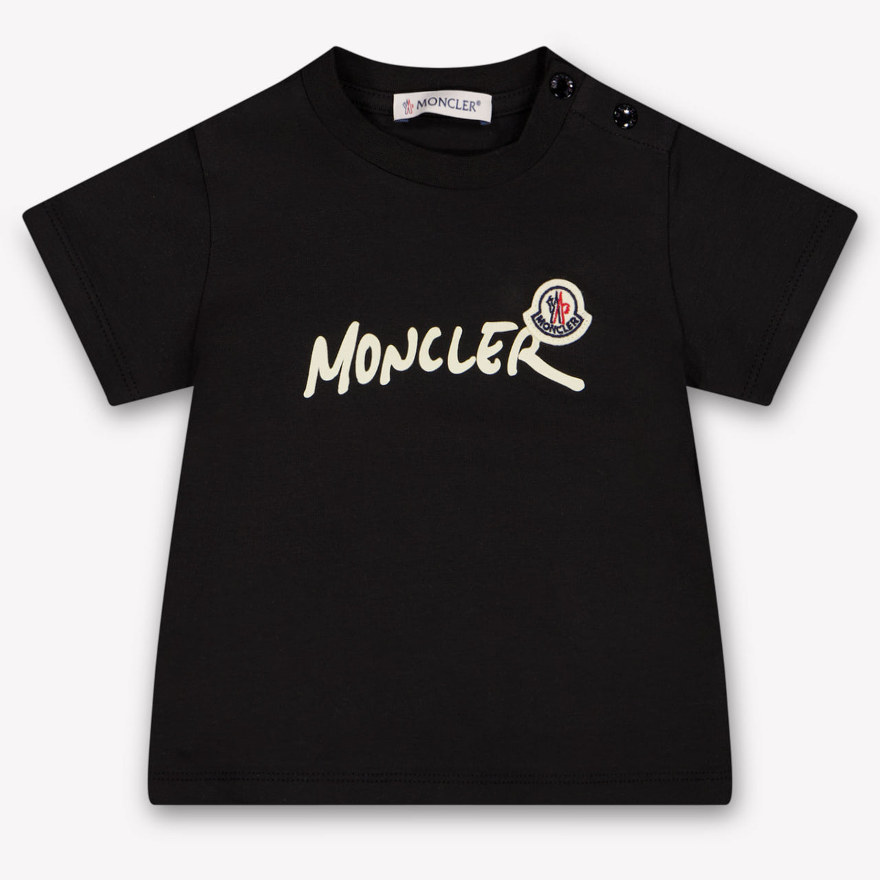 Moncler Baby Jongens T-Shirt In Zwart
