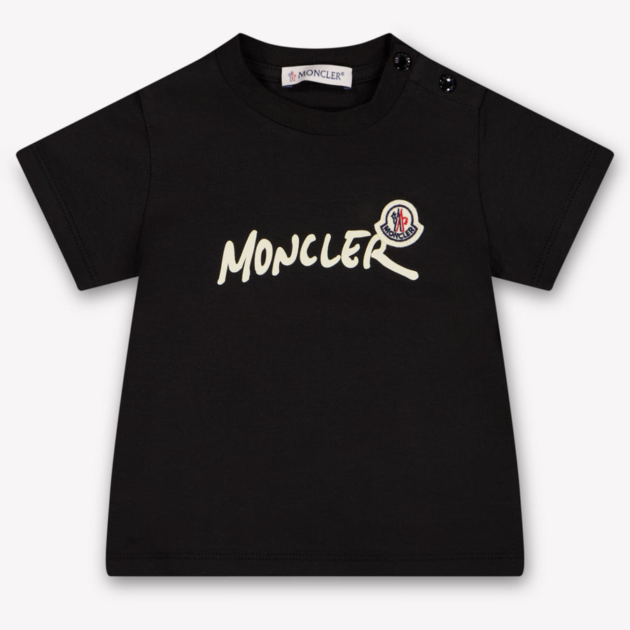 Moncler Baby Jongens T-Shirt In Zwart