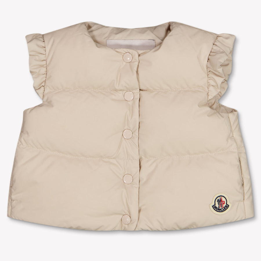 Moncler Olivia Baby Meisjes Bodywarmer In Licht Beige