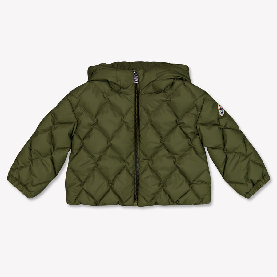 Moncler Ava Baby Meisjes Winterjas In Donker Groen