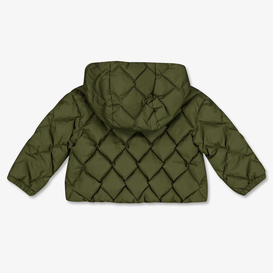 Moncler Ava Baby Meisjes Winterjas In Donker Groen