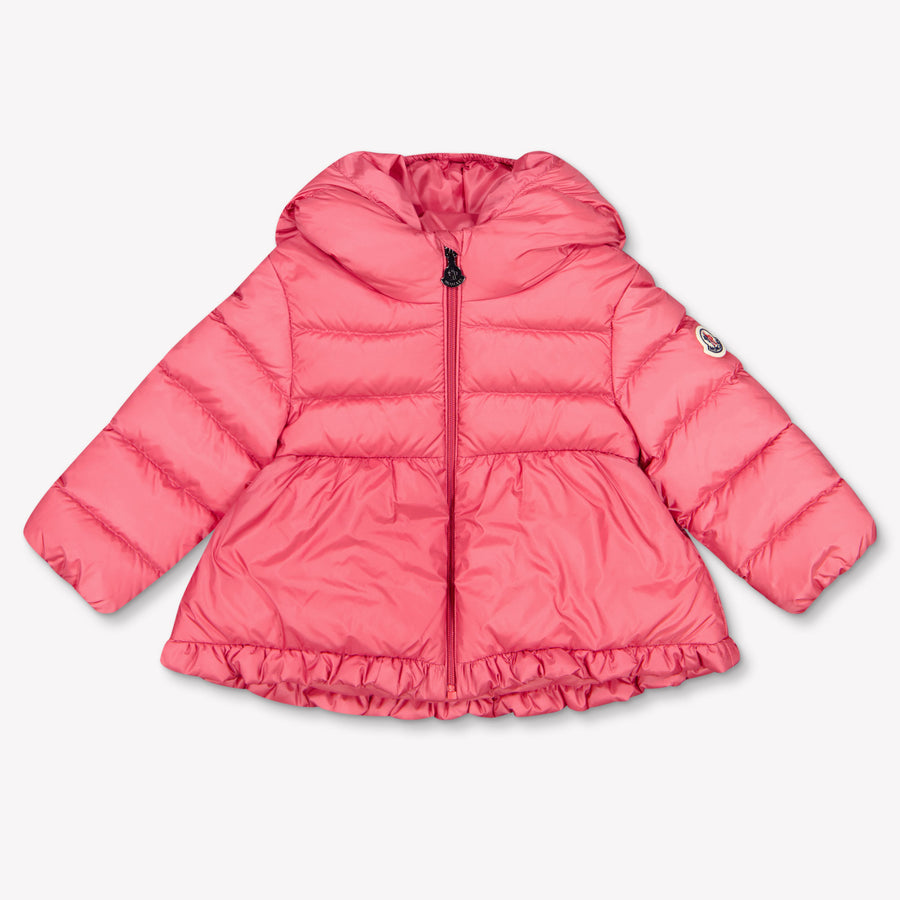 Moncler Odile Baby Girls Winter Coat In Fuchsia
