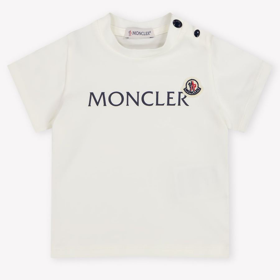 Moncler Baby Jongens T-Shirt In Wit