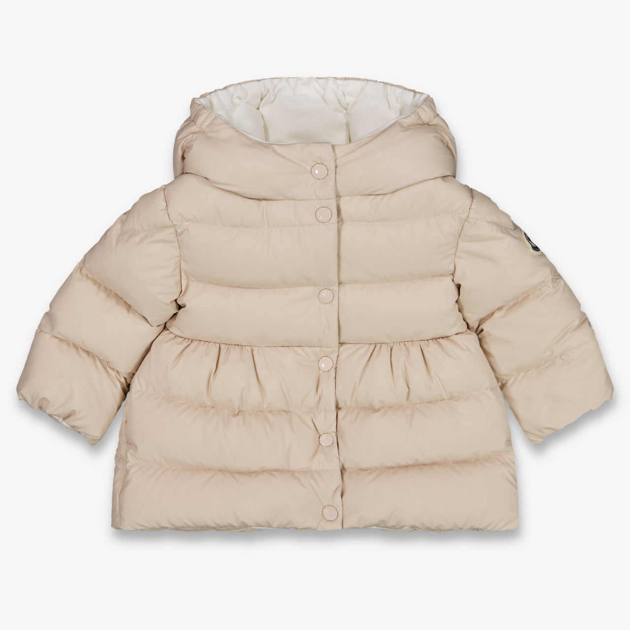 Moncler Charlotte Baby Girls Winter Jacket in Light Beige