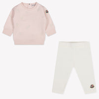 Moncler Baby Meisjes Joggingpak In Licht Roze