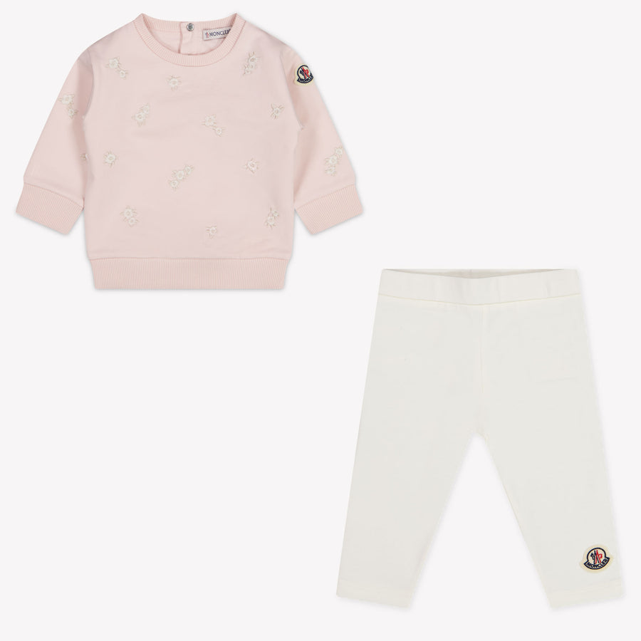 Moncler Baby Meisjes Joggingpak In Licht Roze