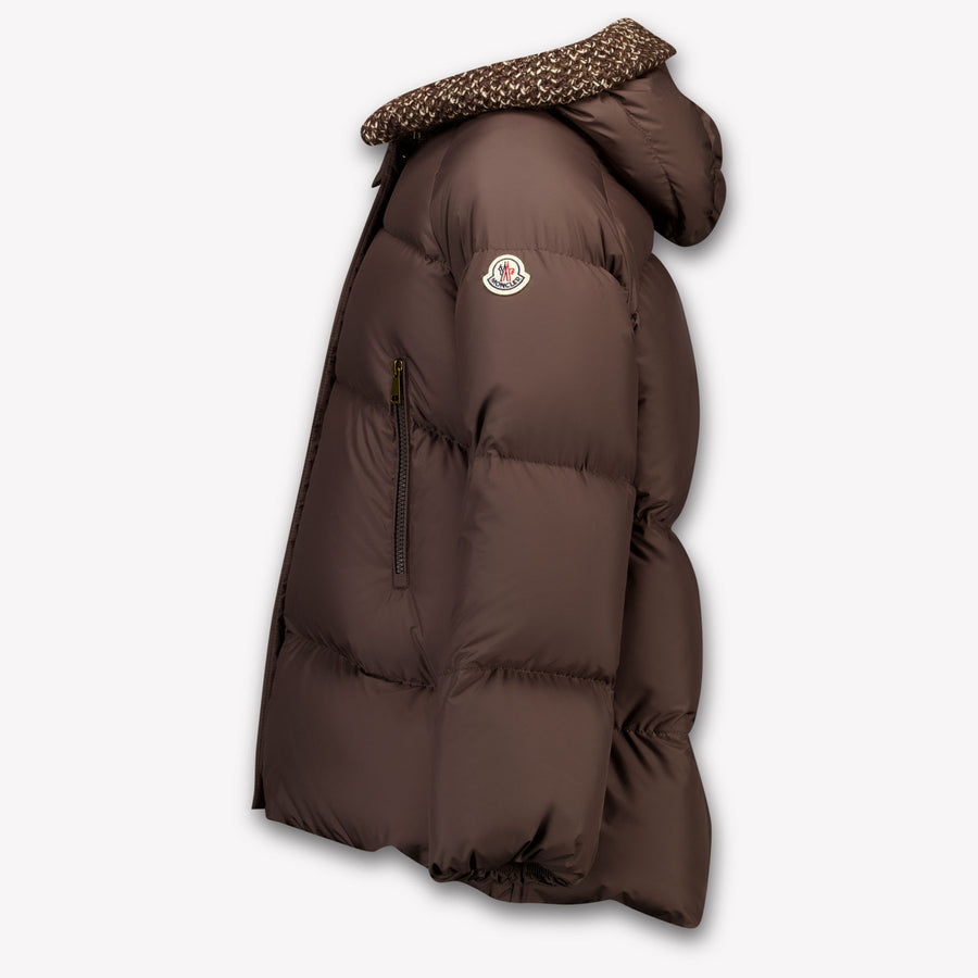 Moncler Duilla Kinder Meisjes Winterjas In Donker Bruin