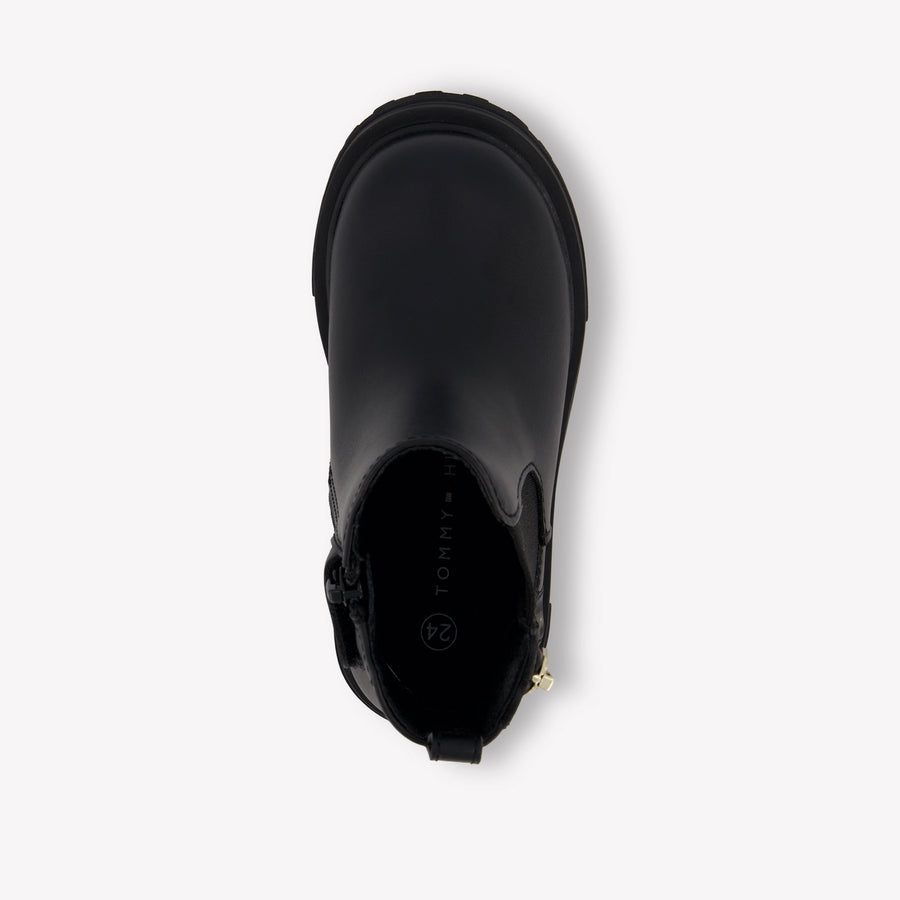Tommy Hilfiger Kids Girls Boots In Black