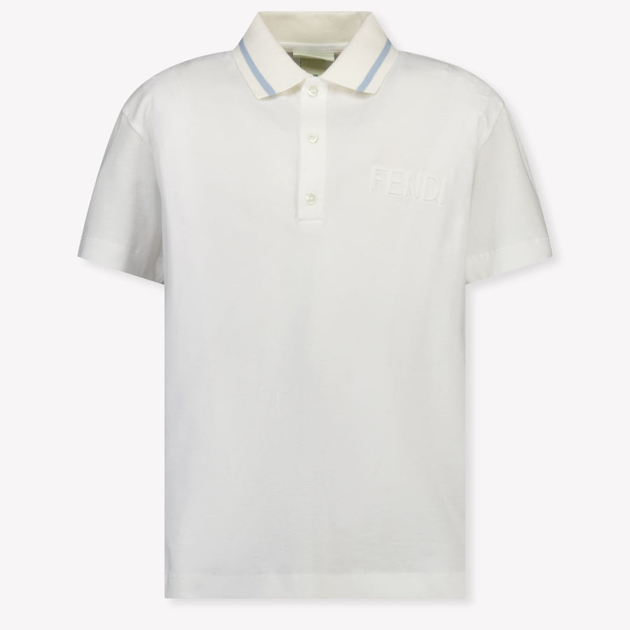 Fendi Boys Polo Shirt in White