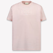 Fendi Kinder Unisex T-Shirt In Roze