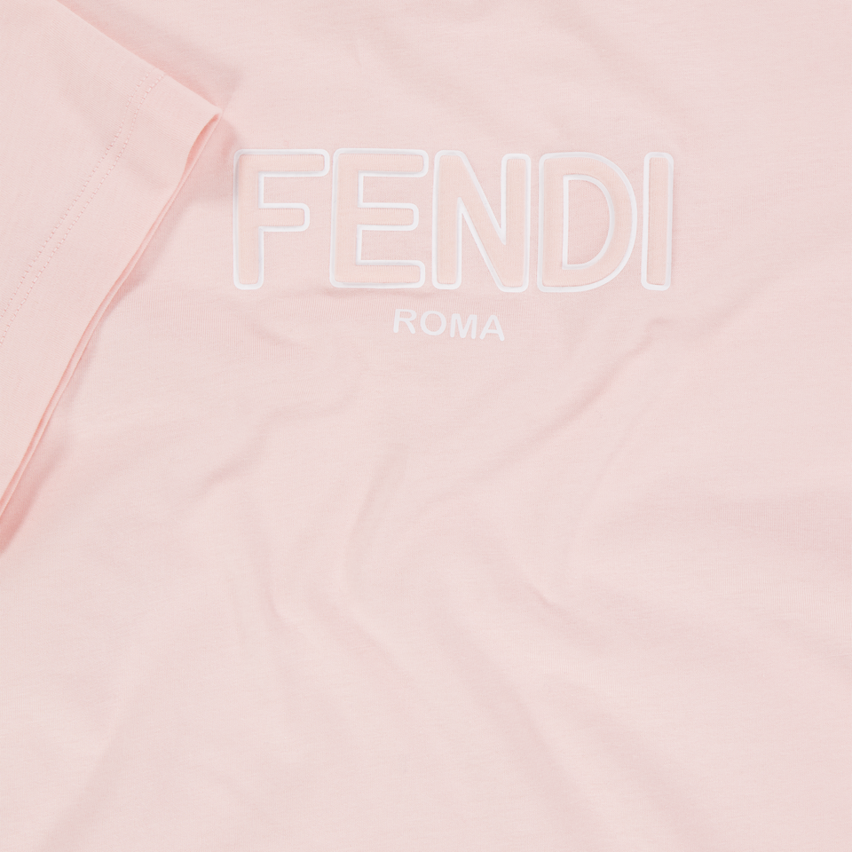 Fendi Kinder Unisex T-Shirt In Roze