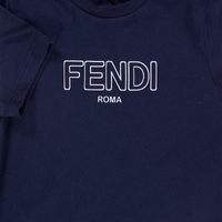 Fendi Baby Jongens T-Shirt In Navy