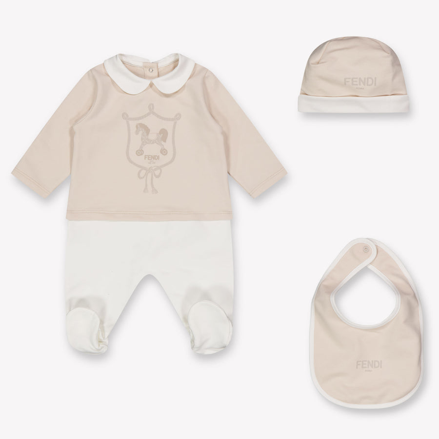 Fendi Baby Unisex Boxpakje In Licht Beige