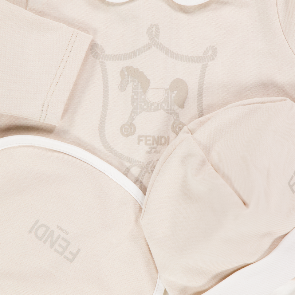 Fendi Baby Unisex Boxpakje In Licht Beige
