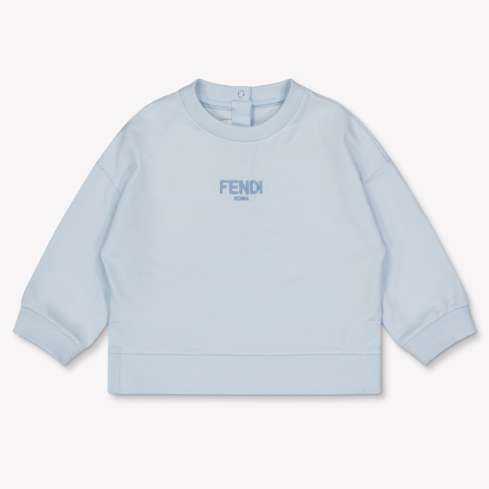 Fendi Baby Unisex Trui In Licht Blauw