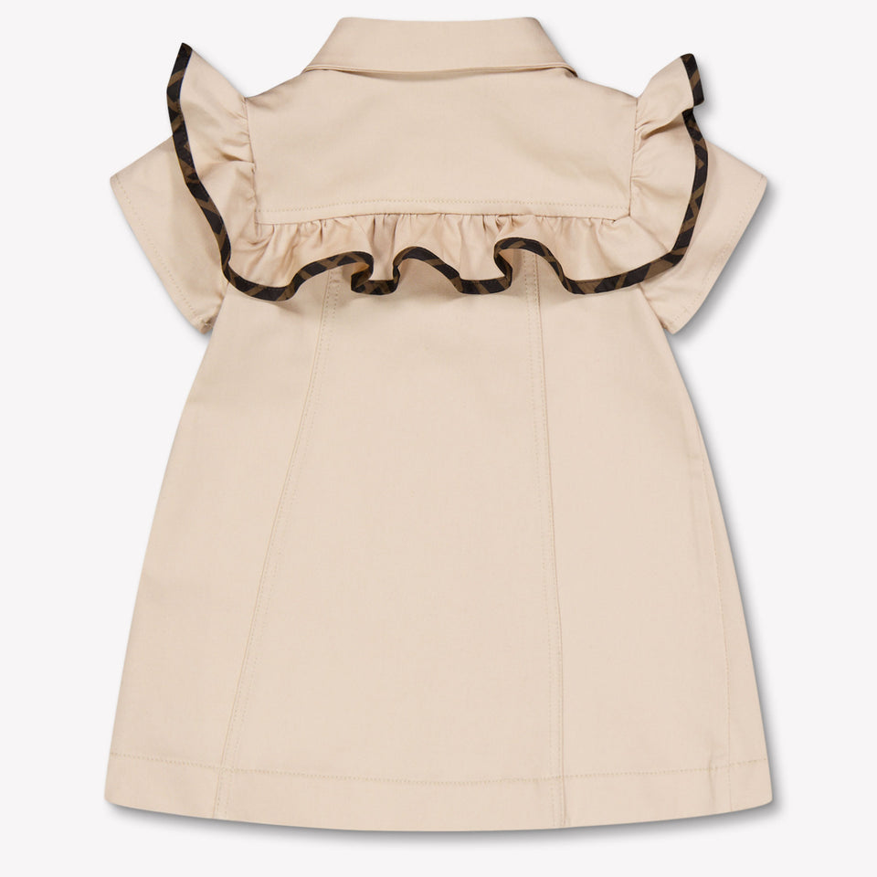 Fendi Baby Meisjes Jurk In Beige