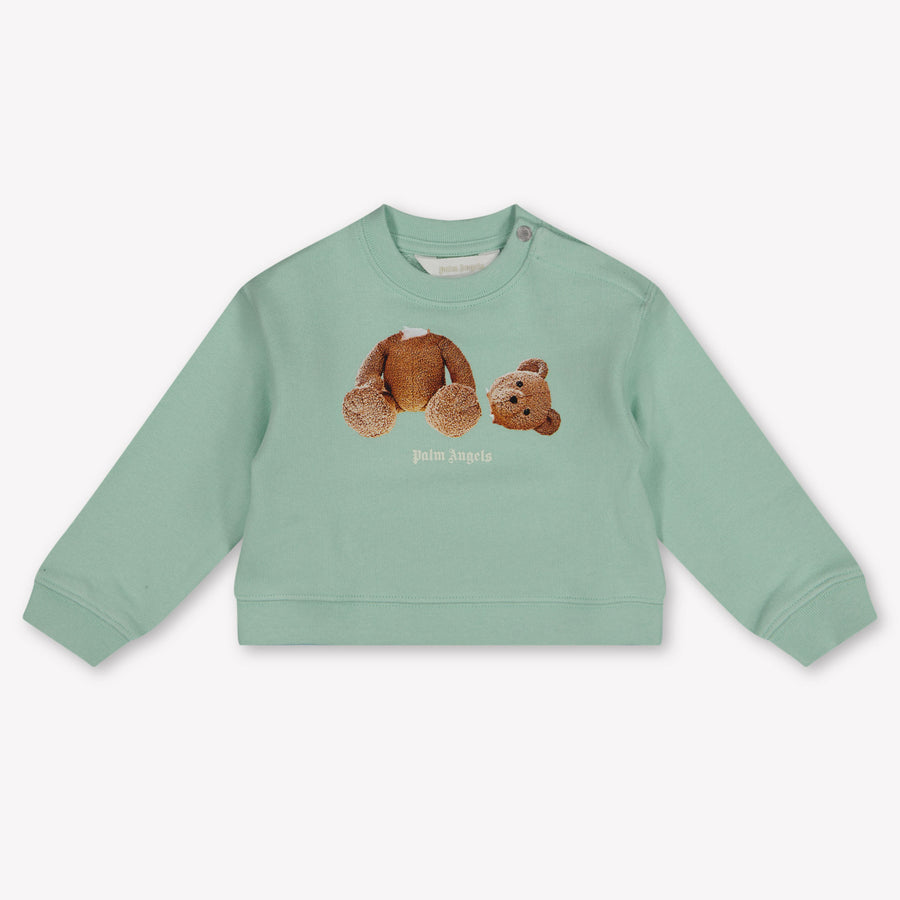 Palm Angels Baby Jongens Trui In Licht Groen