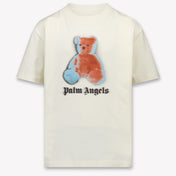 Palm Angels Kinder Jongens T-Shirt In Off White