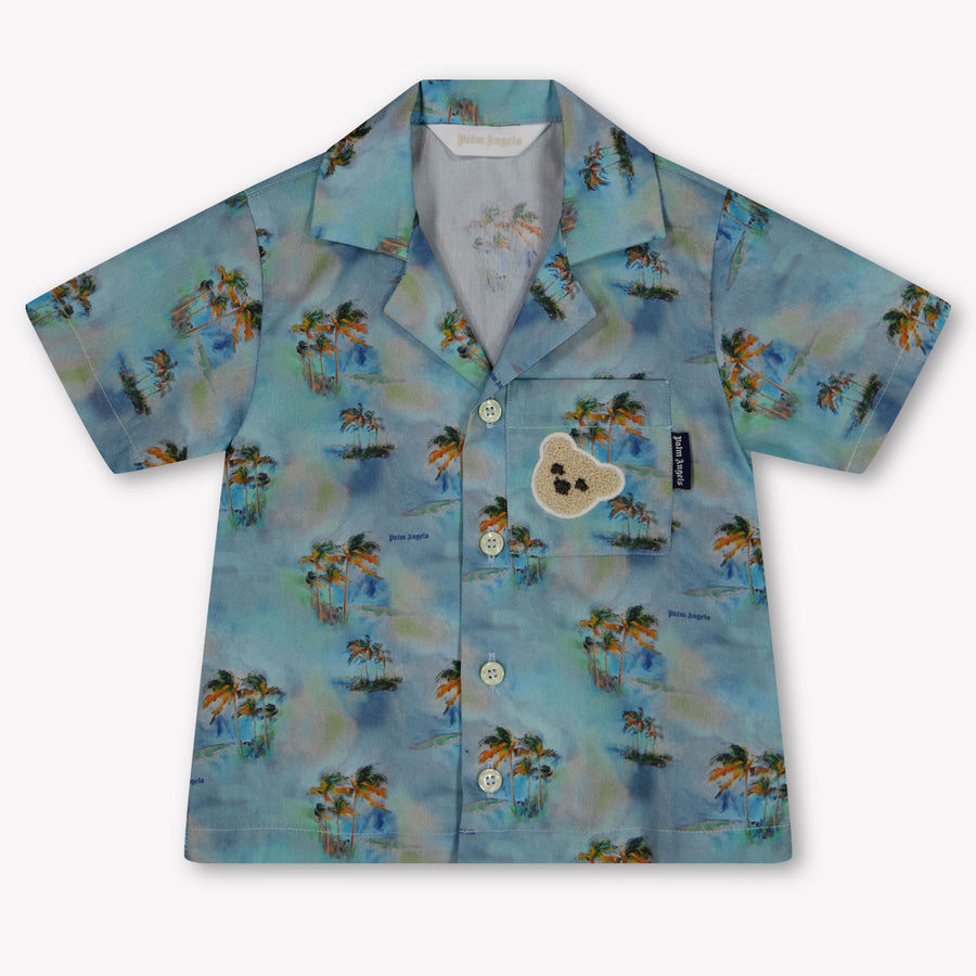 Palm Angels Baby Jongens Blouse In Licht Blauw