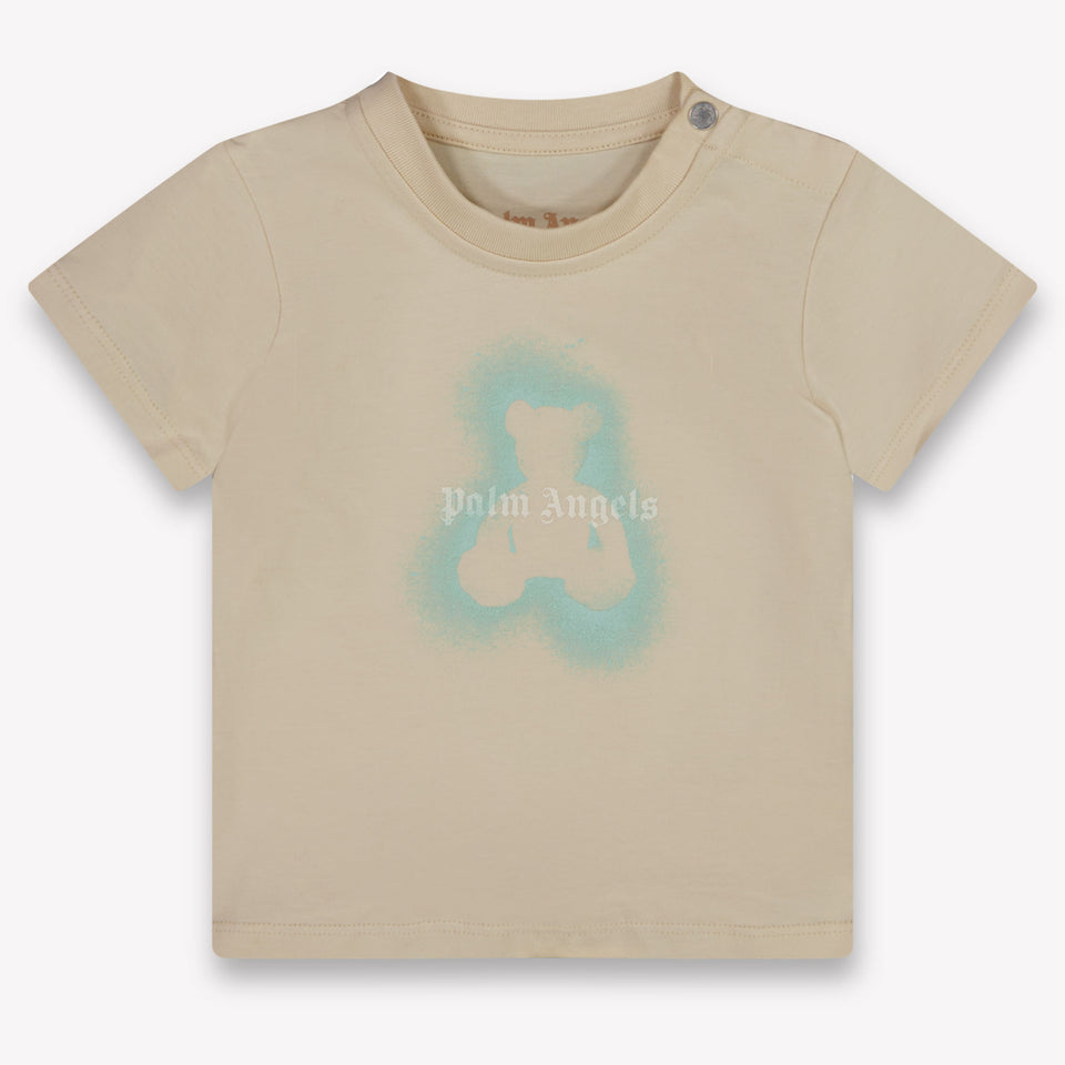 Palm Angels Baby Jongens T-Shirt In Beige