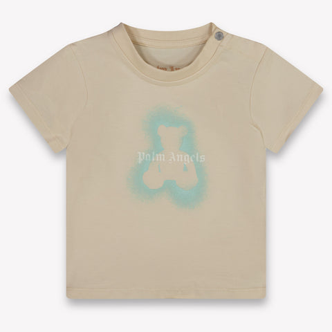 Palm Angels Baby Jongens T-Shirt In Beige
